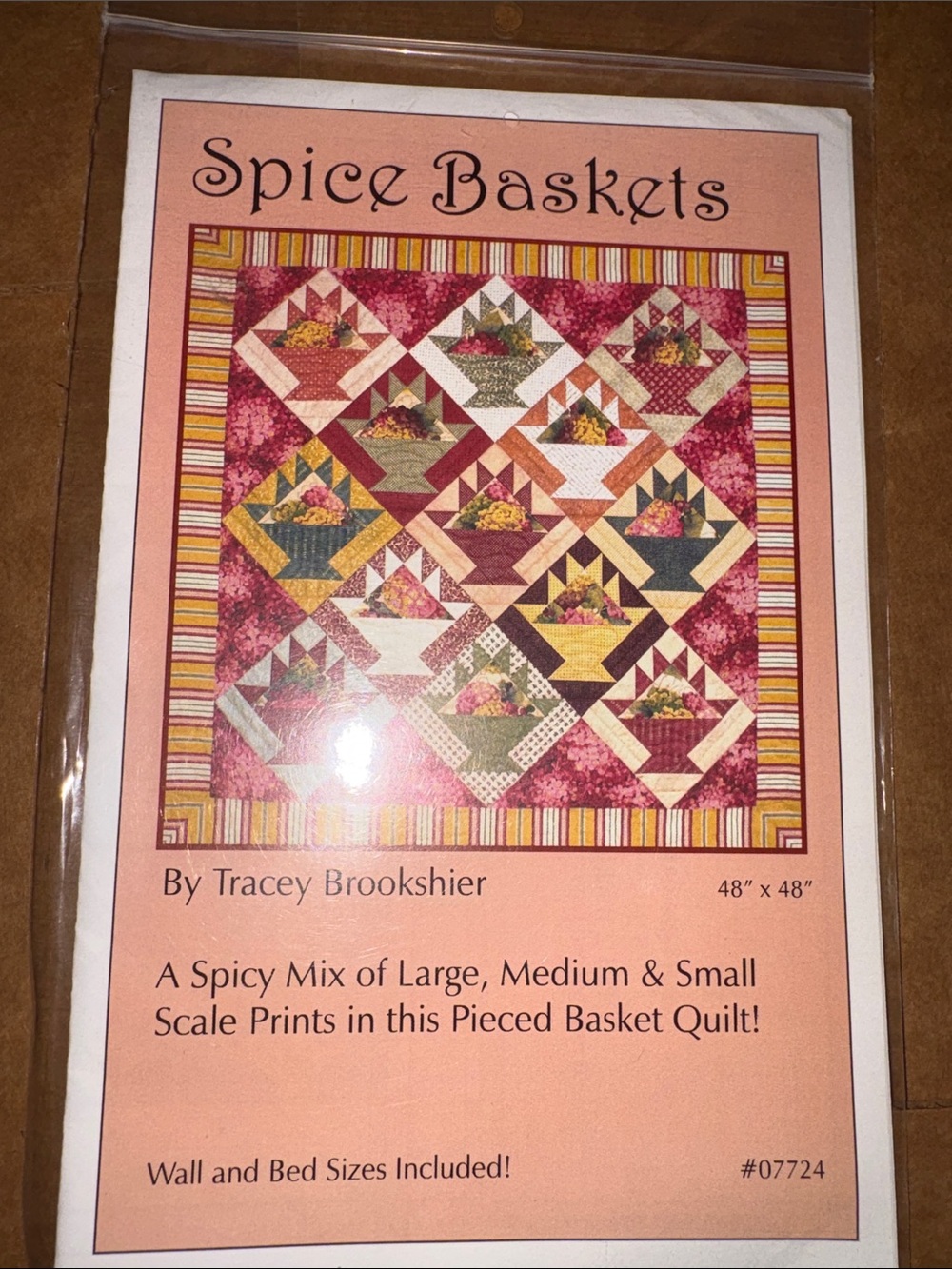 Spice Baskets Quilt Pattern by - TRACEY BROOKSHIER BED AND WALL SIZES INCLUDED